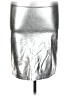 Sakkas Metallic Silver Faux Leather Skirt Size L - photo 1