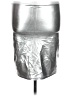Sakkas Metallic Silver Faux Leather Skirt Size L - photo 2