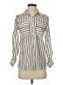 Express Stripes Ivory Long Sleeve Blouse Size XS - photo 1