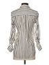 Express Stripes Ivory Long Sleeve Blouse Size XS - photo 2