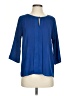 Everly 100% Polyester Blue 3/4 Sleeve Blouse Size S - photo 1