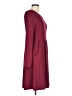 Assorted Brands Solid Burgundy Casual Dress Size L - photo 4