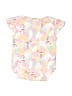 Little Beginnings Tropical White Short Sleeve Onesie Size 0-3 mo - photo 1