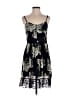 Line & Dot 100% Polyester Tropical Black Casual Dress Size S - photo 1