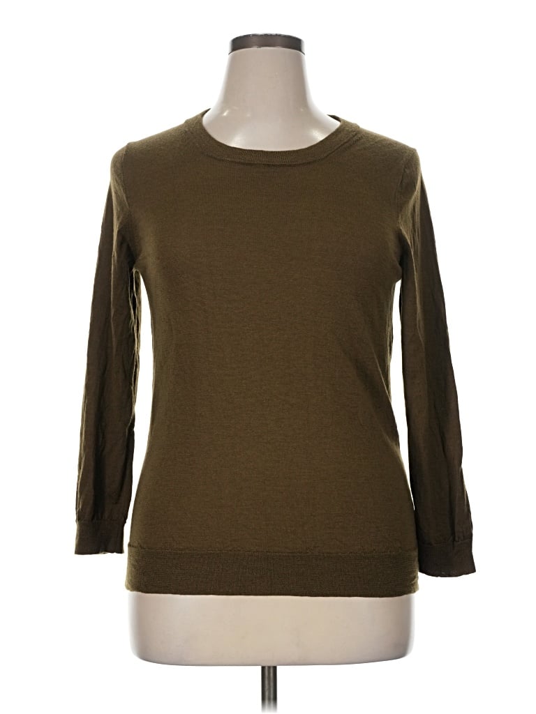 Pre-owned Jcrew 3/4 Sleeve Top Brown Boatneck Tops