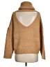 Karlie Solid Tan Turtleneck Sweater Size M - photo 2