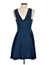 BCBGeneration 100% Recycled Polyester Solid Blue Cocktail Dress Size 2 - photo 2