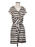 Greylin 100% Polyester Stripes Gray Casual Dress Size S - photo 1