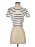 Zara Stripes Ivory Short Sleeve Turtleneck Size S - photo 1