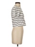 Zara Stripes Ivory Short Sleeve Turtleneck Size S - photo 4