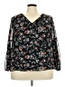 Time and Tru Black 3/4 Sleeve Blouse Size 22 - photo 1
