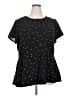 Lane Bryant Stars Black Short Sleeve Blouse Size 20 - photo 1