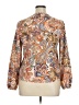 Unbranded 100% Polyester Paisley Tan Long Sleeve Blouse Size XL - photo 2