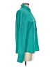 Banana Republic 100% Silk Color Block Teal Blouse Size S - photo 4