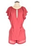 BCBGMAXAZRIA 100% Polyester Solid Red Romper Size 6 - photo 1