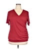 Unbranded 100% Polyester Burgundy Short Sleeve Top Size 2XL - photo 1