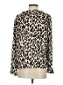 Zara Basic Animal Print Ivory Long Sleeve Blouse Size XS - photo 2