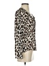 Zara Basic Animal Print Ivory Long Sleeve Blouse Size XS - photo 4