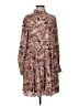 Code x Mode 100% Polyester Paisley Brown Casual Dress Size S - photo 1
