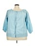 Doncaster Collection Blue 3/4 Sleeve Blouse Size 24w - photo 1