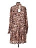 Code x Mode 100% Polyester Paisley Brown Casual Dress Size S - photo 2