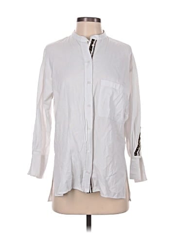 Zara Basic 3/4 Sleeve Button-Down Shirt (view 1)