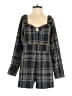 Slate & Willow 100% Rayon Plaid Black Romper Size S - photo 1