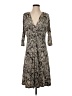 Dunia Animal Print Tan Casual Dress Size M - photo 1