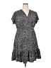 Shein Print Gray Casual Dress Size 1X - photo 1