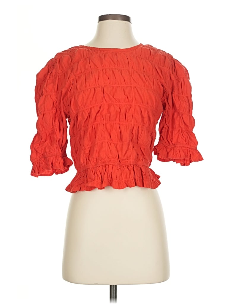 Pre-owned Future Collective 3/4 Sleeve Blouse In Orange