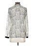 H&M Paisley Silver Long Sleeve Blouse Size 4 - photo 2