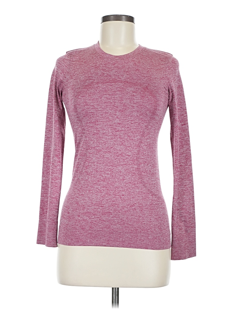 Pre-owned Lululemon Athletica Long Sleeve T-shirt In Pink