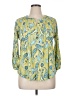 Fred David Yellow 3/4 Sleeve Blouse Size XL - photo 1