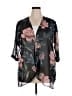 Assorted Brands Floral Black Kimono Size XL - photo 1