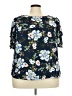 Roz & Ali 100% Polyester Blue Short Sleeve Blouse Size 2X - photo 1