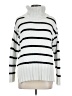 Love By Design 100% Polyester Stripes White Turtleneck Sweater Size M - photo 1