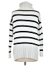 Love By Design 100% Polyester Stripes White Turtleneck Sweater Size M - photo 2