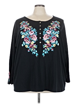 Woman Within Long Sleeve Henley