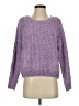 Skies Are Blue Solid Purple Pullover Sweater Size XS - photo 1