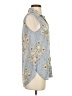 H&M 100% Polyester Floral Blue Sleeveless Blouse Size 2 - photo 4