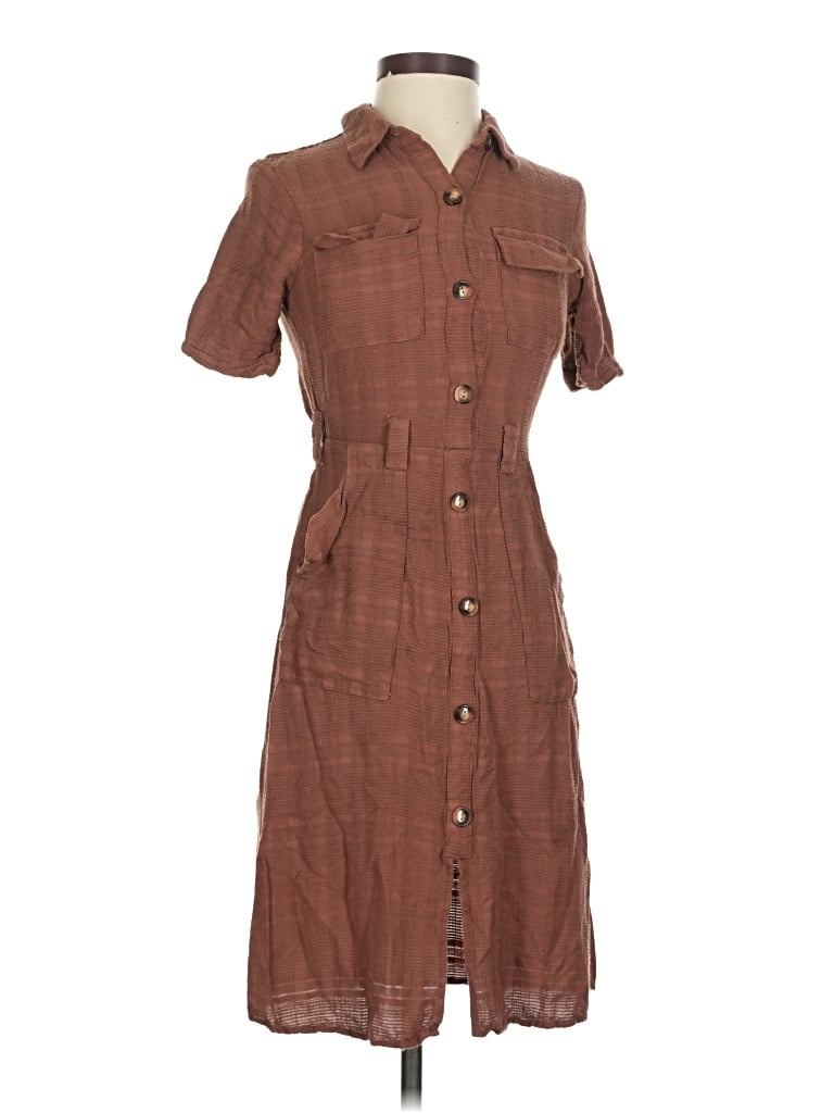 Pre-owned Monteau Casual Dress In Brown