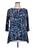 JM Collection Blue 3/4 Sleeve Blouse Size XL (petite) - photo 1