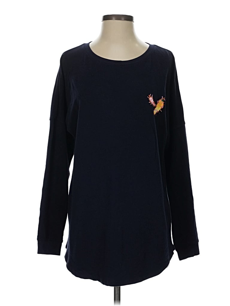 Pre-owned Crown & Ivy Long Sleeve T-shirt In Blue
