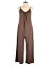 Anrabess Solid Brown Jumpsuit Size S - photo 1