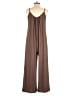 Anrabess Solid Brown Jumpsuit Size S - photo 2