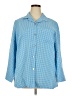 Appleseeds Houndstooth Blue 3/4 Sleeve Blouse Size 18 - photo 1