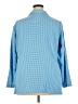 Appleseeds Houndstooth Blue 3/4 Sleeve Blouse Size 18 - photo 2