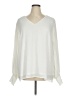 Entro 100% Polyester Ivory Long Sleeve Blouse Size 1X - photo 1