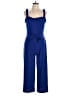 Bebe Solid Blue Jumpsuit Size L - photo 1
