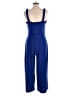 Bebe Solid Blue Jumpsuit Size L - photo 2